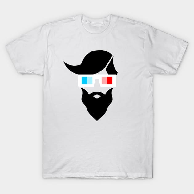 Hipster character design with 3D glasses T-Shirt by SooperYela